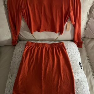 Top and skirt set